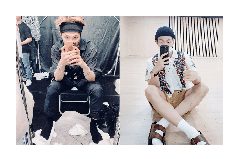 9 Potret Mirror Selfie RM BTS, Presiden ARMY yang Berkarisma!