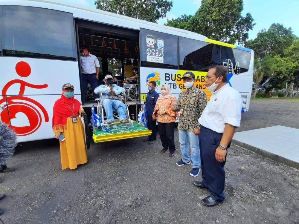 DAMRI Lakukan Uji Coba Operasi Bus Disabilitas NTB Gemilang (Dok. DAMRI)