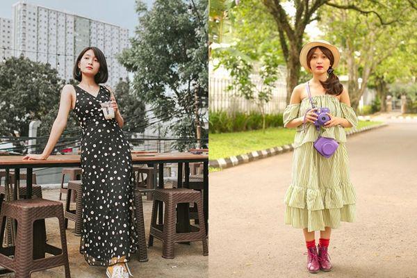 9 Inspirasi Dress Kekinian ala Selebgram Hanny Sophia, Kece Abis!