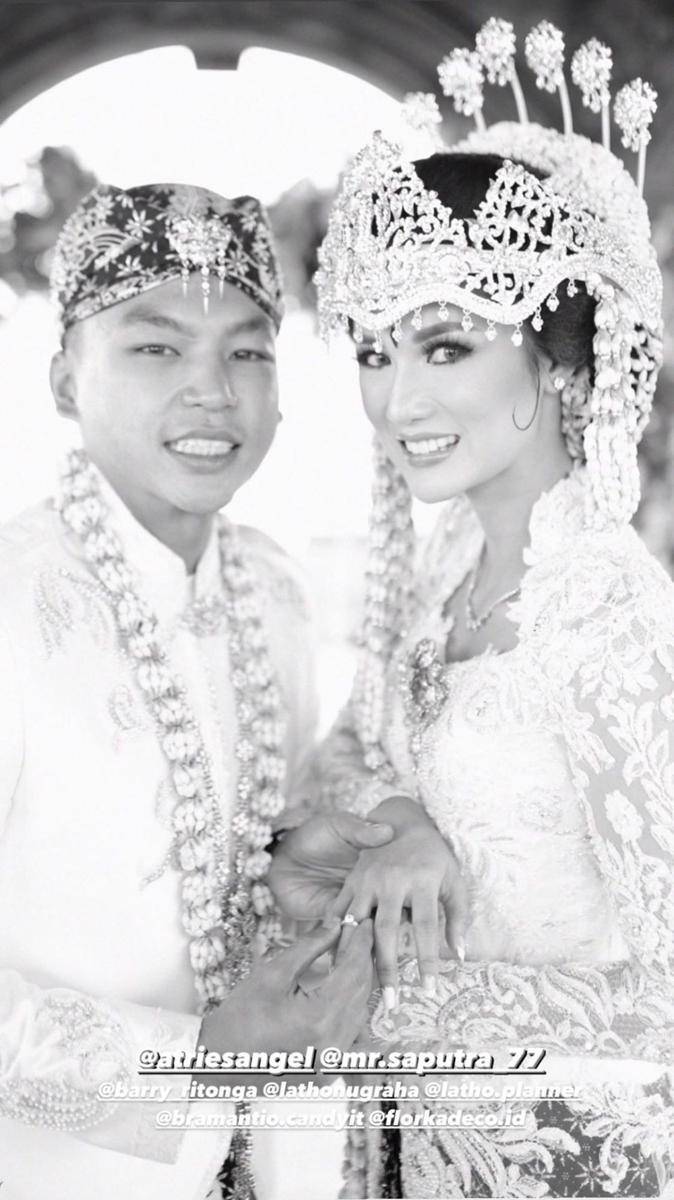 Pernikahan Atries Angel. instagram.com/mozawahyu