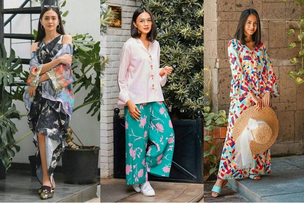 Floral hingga Abstrak, 9 OOTD Agla Artalidia dengan Outfit Bermotif
