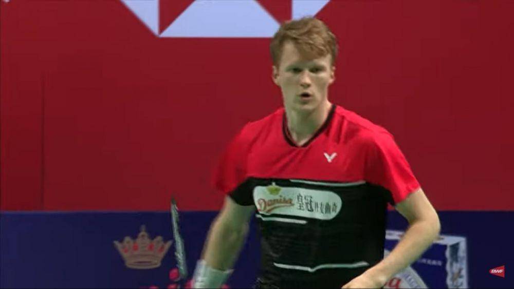 Tunggal putra Denmark Anders Antonsen dalam Denmark Open 2020 key: Denmark Open 2020, Anders Antonsen (Youtube.com/Tangkap Layar BWF TV)