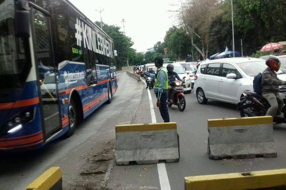 Pengalihan arus TransJakarta (Dok. Humas TransJakarta)