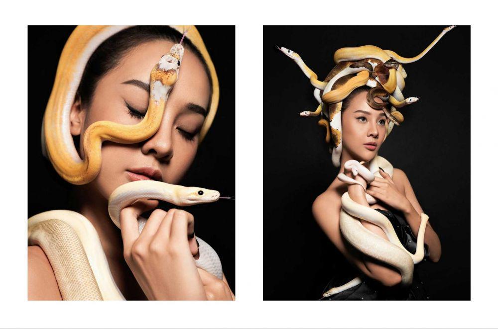Berambut Ular! Ini 9 Momen Photoshoot Anya Geraldine Bertema Medusa