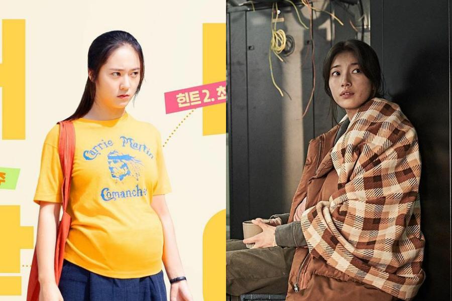 Berperan Jadi Ibu Hamil, 10 Adu Gaya Suzy vs Krystal di Film