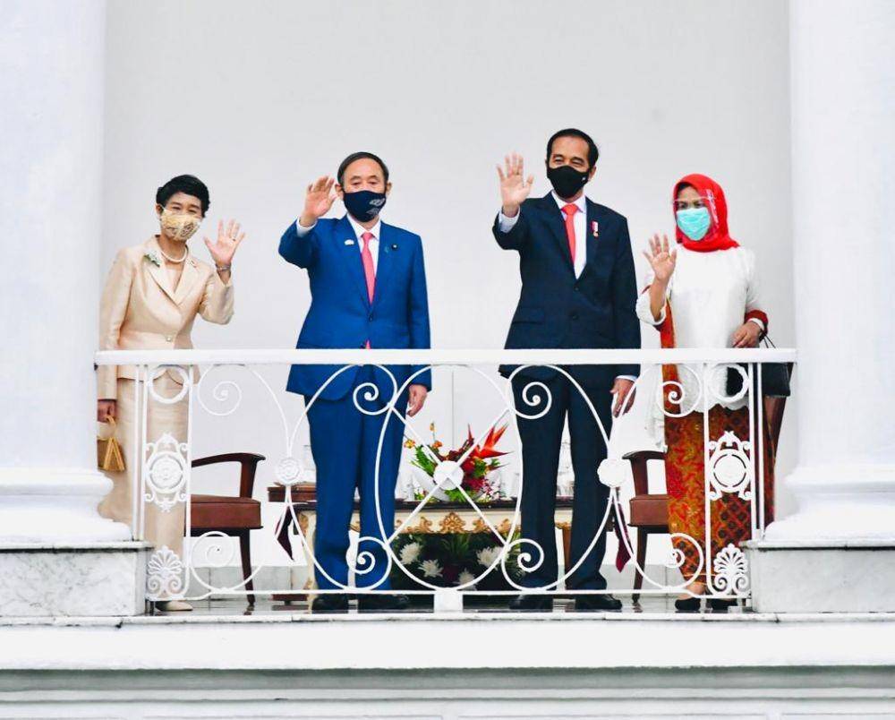 Jokowi bertemu PM Jepang Yoshihide Suga bersama istri di Istana Bogor pada Selasa (20/10/2020) (Dok. Biro Pers Kepresidenan))