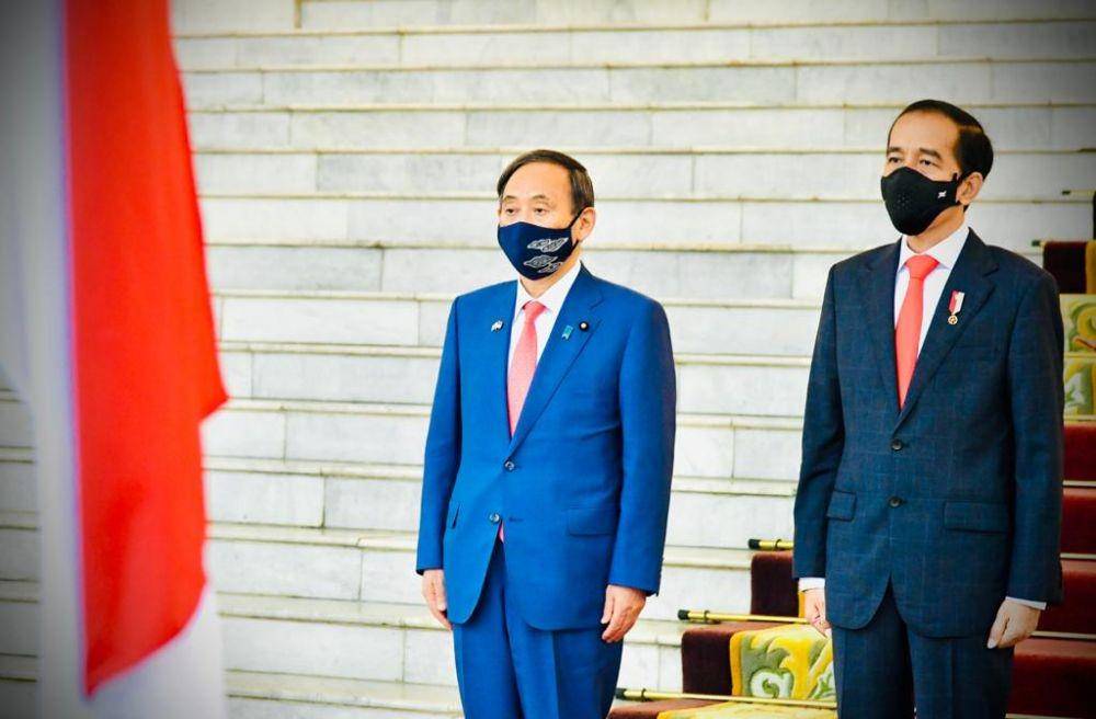 Jokowi bertemu PM Jepang Yoshihide Suga bersama istri di Istana Bogor pada Selasa (20/10/2020) (Dok. Biro Pers Kepresidenan))