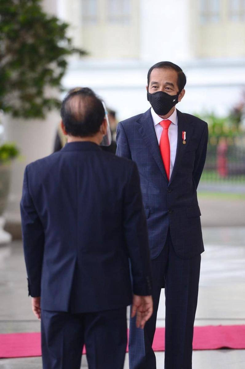 Jokowi bertemu PM Jepang Yoshihide Suga bersama istri di Istana Bogor pada Selasa (20/10/2020) (Dok. Biro Pers Kepresidenan))