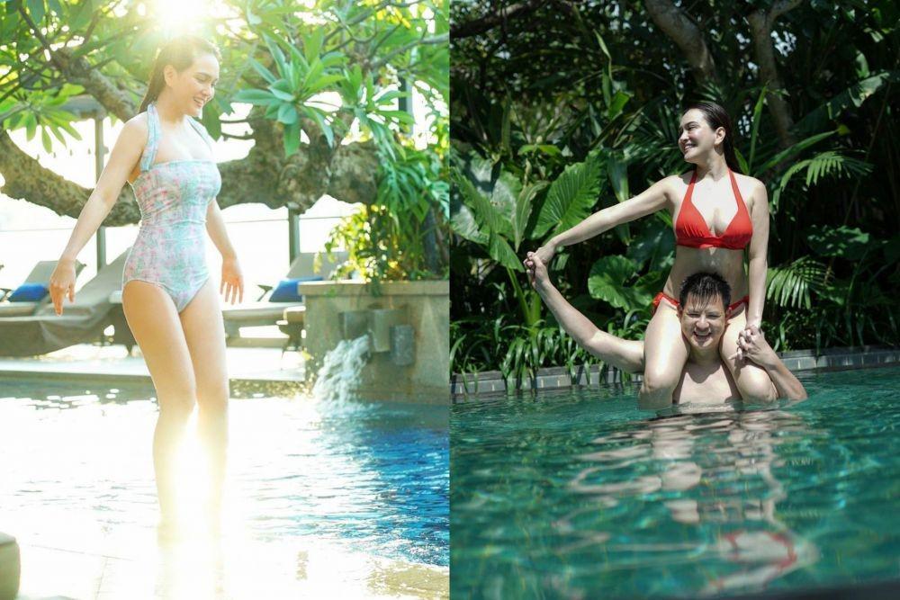 10 Potret Shandy Aulia di Kolam Renang, Tetap Hits saat Main Air