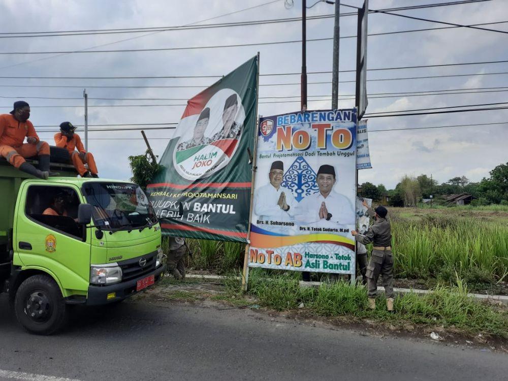 Ratusan APK yang Melanggar Aturan di Bantul Ditertibkan