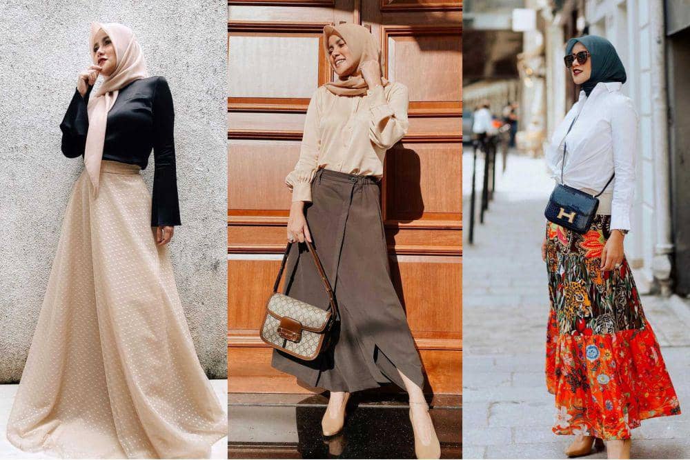 Elegan & Stylish, 10 Inspirasi Outfit Hijab Pakai Rok ala Olla Ramlan
