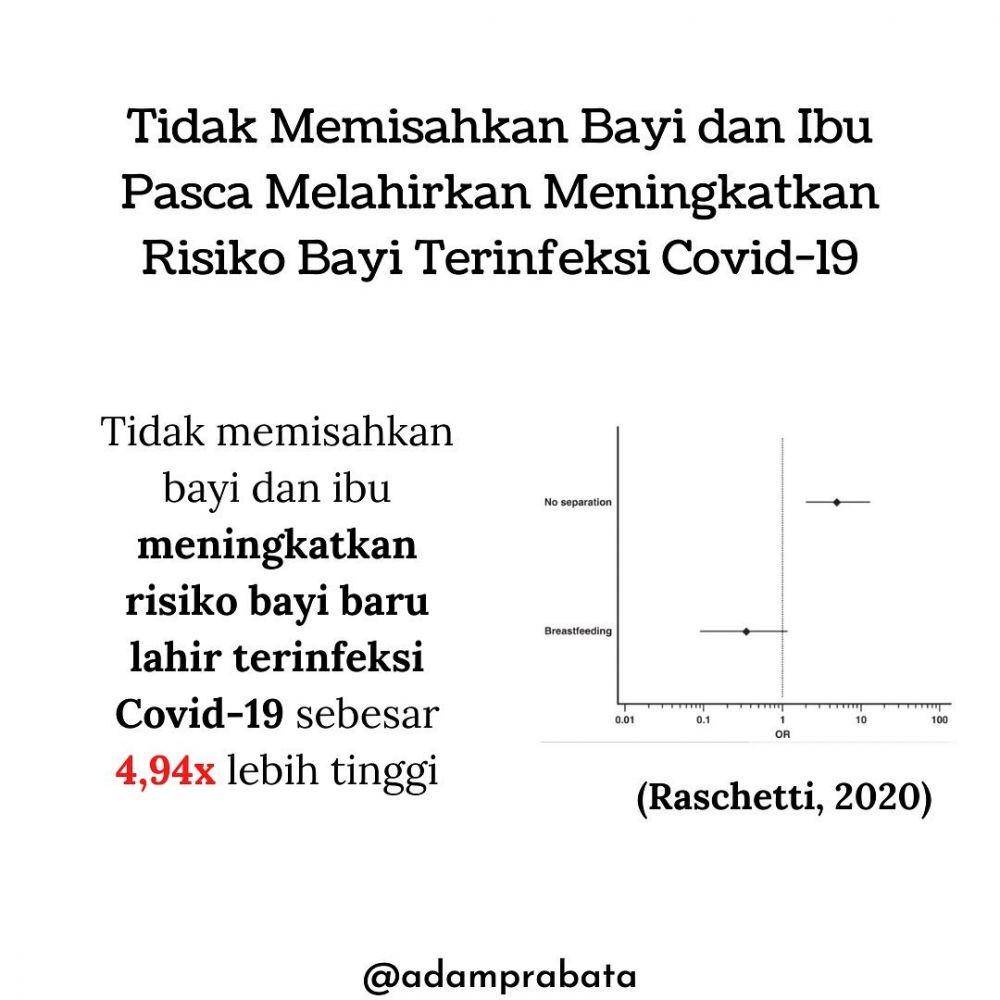 Penularan COVID-19 pada bayi baru lahir (IG @adamprabata)