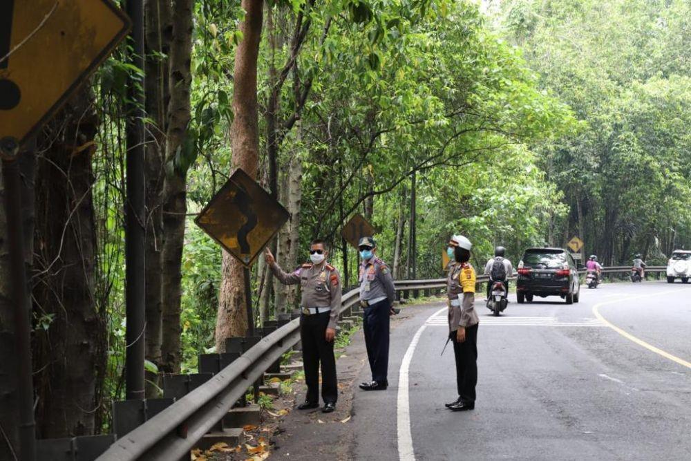 Hati-hati! Jalan By Pass Soekarno Tabanan Masuk Titik Rawan Lakalantas