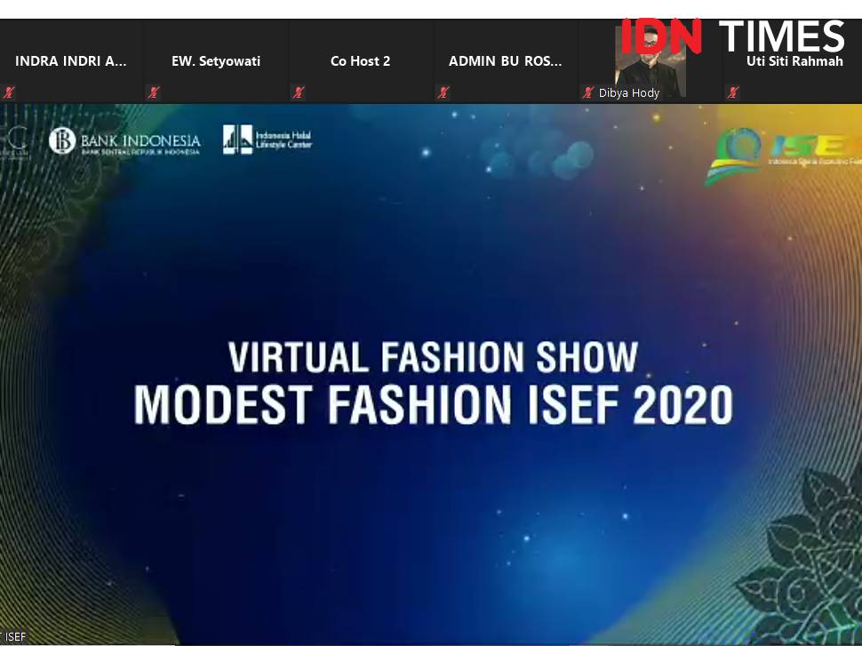 Konferensi Pers ”Virtual Fashion Show MODEST FASHION ISEF 2020 Day 1”. 28 Oktober 2020. IDN Times/M. Tarmizi Murdianto