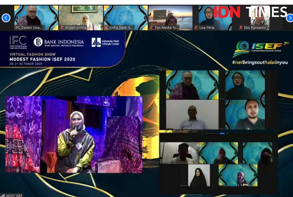Konferensi Pers ”Virtual Fashion Show MODEST FASHION ISEF 2020 Day 1”. 28 Oktober 2020. IDN Times/M. Tarmizi Murdianto