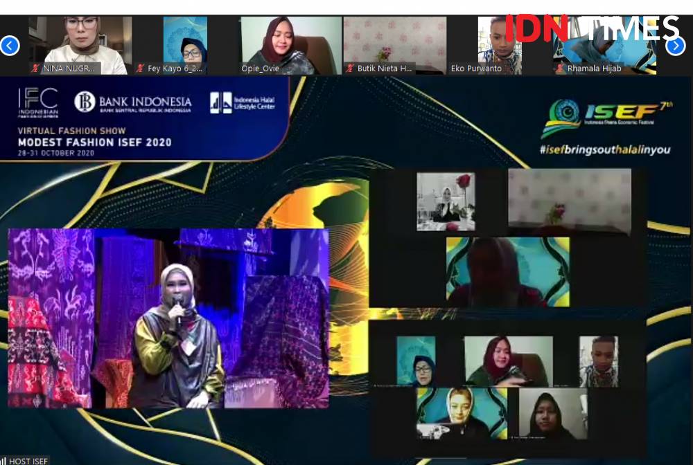 Konferensi Pers ”Virtual Fashion Show MODEST FASHION ISEF 2020 Day 1”. 28 Oktober 2020. IDN Times/M. Tarmizi Murdianto