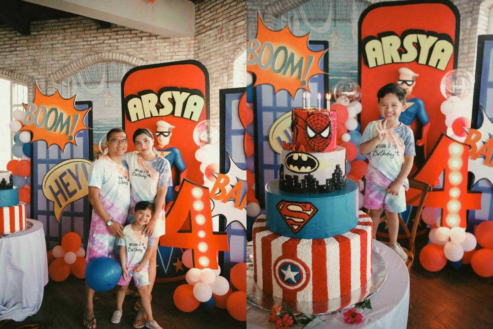 Bertema Superhero, 10 Momen Manis Perayaan Ultah Arsya Hermansyah
