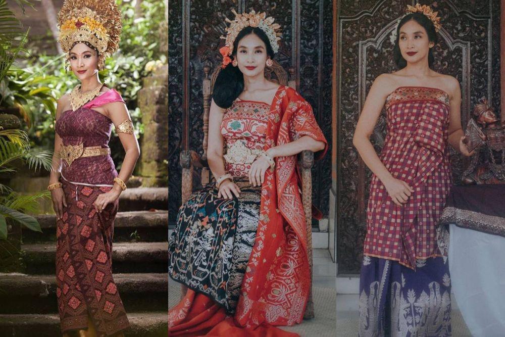 13 Inspirasi Kebaya & Busana Etnik ala Happy Salma, Gayanya Rupawan