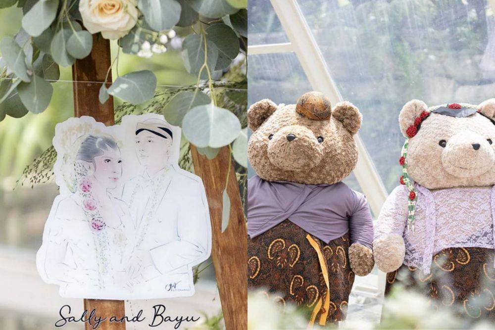 Pernak-pernik Pernikahan Sally Adelia, Ilustrasi hingga Boneka Beruang