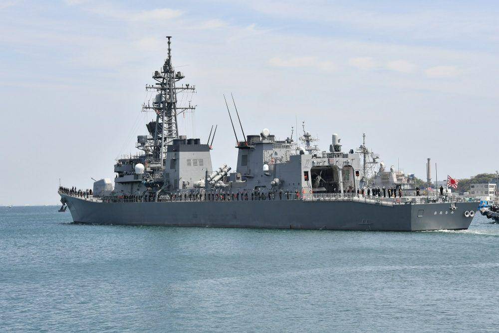Kapal Penghancur AL Jepang JS Onami dalam Latihan Malabar 2020, pada 3 November 2020. (Twitter.com/indiannavy)