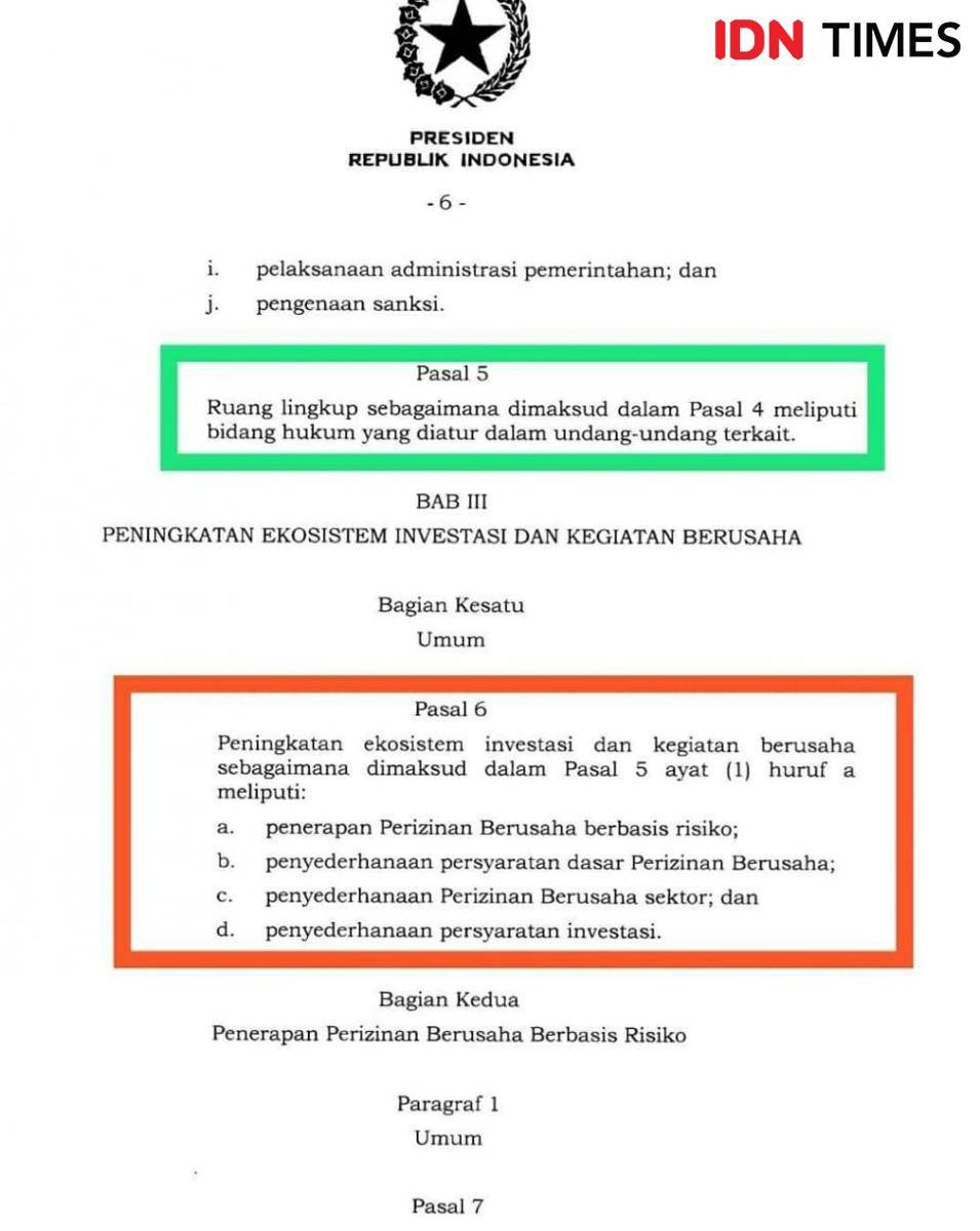 Salah satu pasal rancu di dalam draf UU Cipta Kerja (IDN Times/Irfan Fathurohman)
