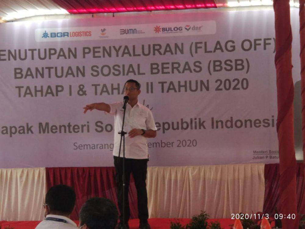 Menteri Sosial Juliari P. Batubara menutup pelaksanaan program Bantuan Sosial Beras (BSB) (Dok. Kemensos)