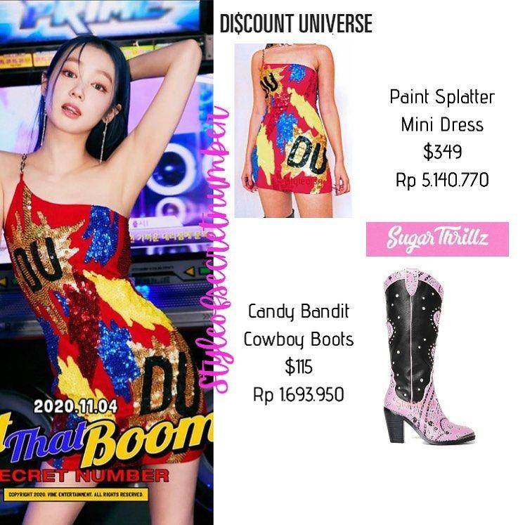 Harga outfit Secret number 'Got That Boom' (instagram.com/styleofsecretnumber)