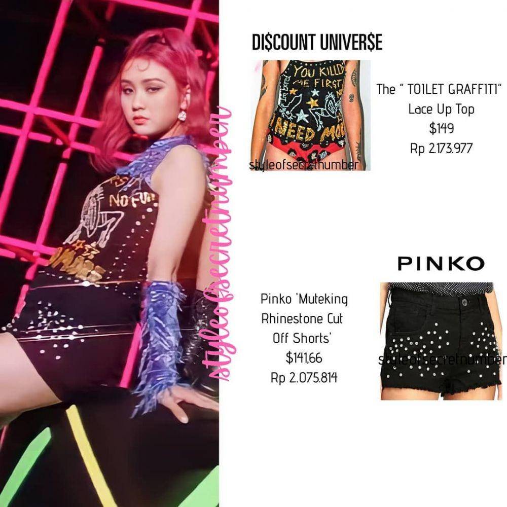 Harga outfit Secret number 'Got That Boom' (instagram.com/styleofsecretnumber)