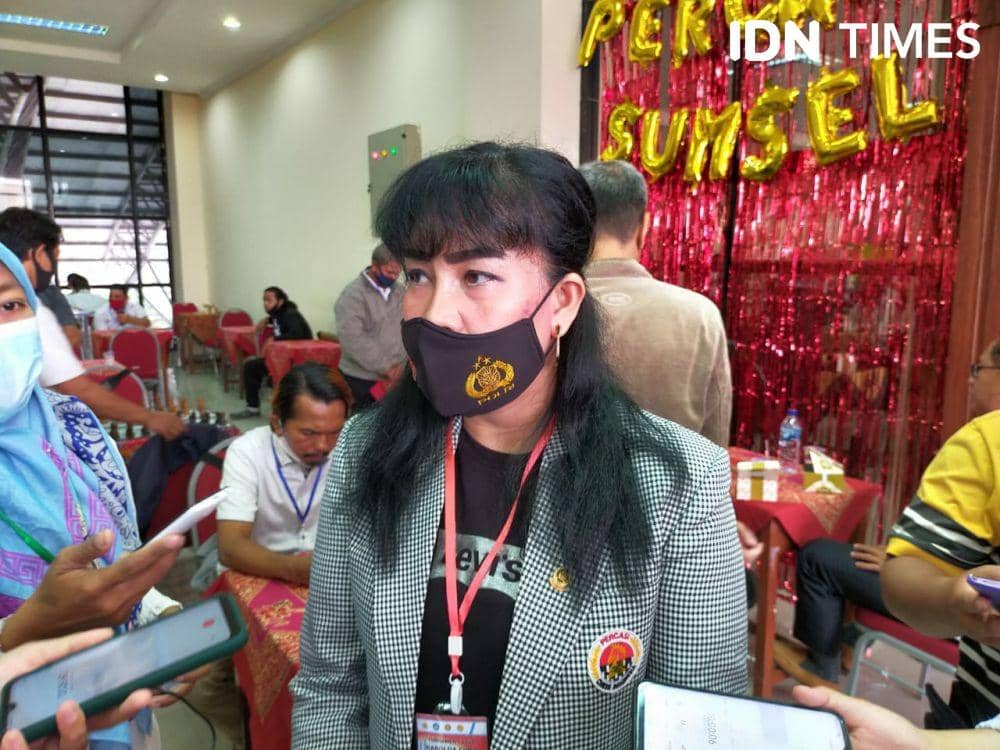 Bendahara Percasi Sumsel Cotri juliana Jab (IDN Times/Feny Maulia Agustin)