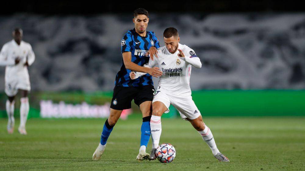Eden Hazard dan Achraf Hakimi (Twitter.com/RealMadrid)