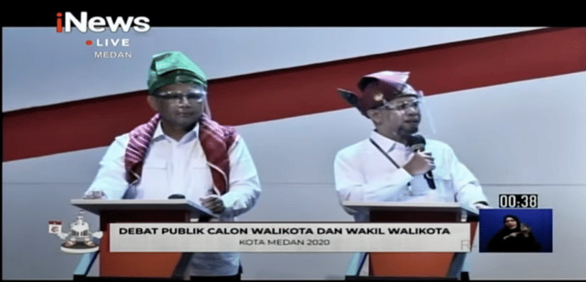 Debat perdana Pilkada Medan 2020 (tangkapan layar YouTube Inews)