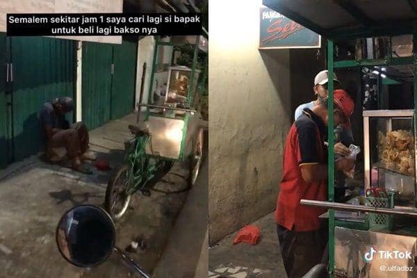 Viral Tukang Bakso Jualan Tengah Malam, Ketiduran Menunggu Pembeli