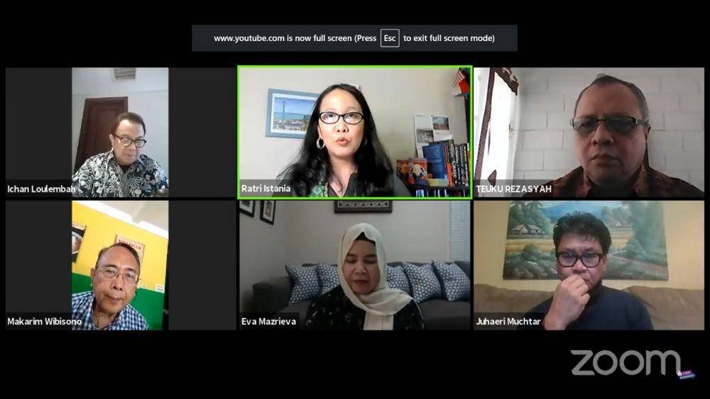 Bincang virtual Perspektif Indonesia "For Biden, For Trump?" (YouTube.com/Radio Smart FM)