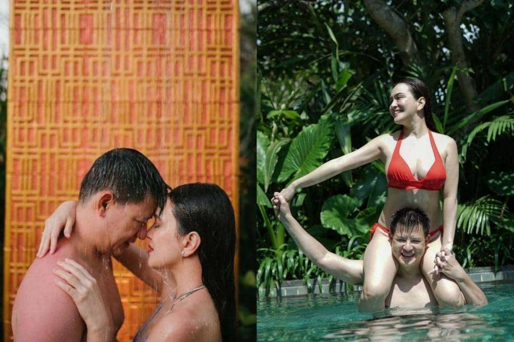10 Potret Mesra Shandy Aulia Renang Bareng Suami, Romantis Abis!