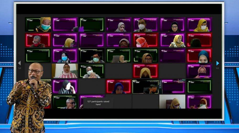 Direktur Utama BPJAMSOSTEK, Agus Susanto, pada acara webinar dengan tema ‘Menciptakan Pelayanan Pelanggan yang Ekselen di Era Digital’ di Jakarta, Selasa (10/11/2020). (Dok. BPJAMSOSTEK)