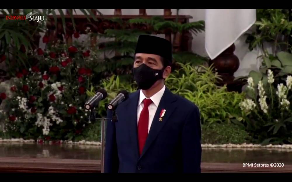 Presiden Jokowi memberi penghargaan Bintang Jasa dan Bintang Mahaputera di Istana Negara, Jakarta Pusat, Rabu 11 November 2020 (YouTube/Sekretariat Presiden)