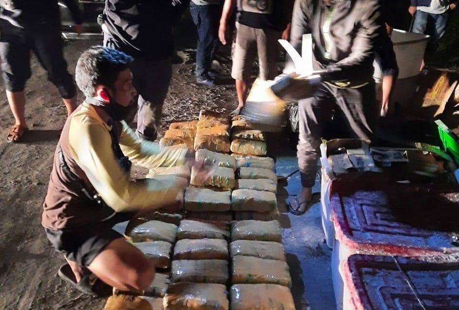 Disembunyikan Dalam Tanah, Peredaran 141 Kg Ganja Digagalkan