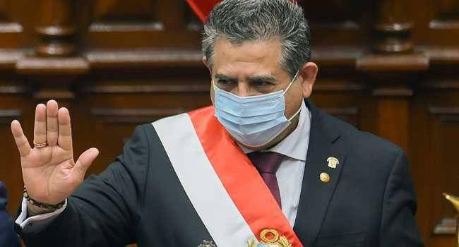 Manuel Merino, presiden sementara Peru, mengundurkan diri. (twitter.com/Anonymous)