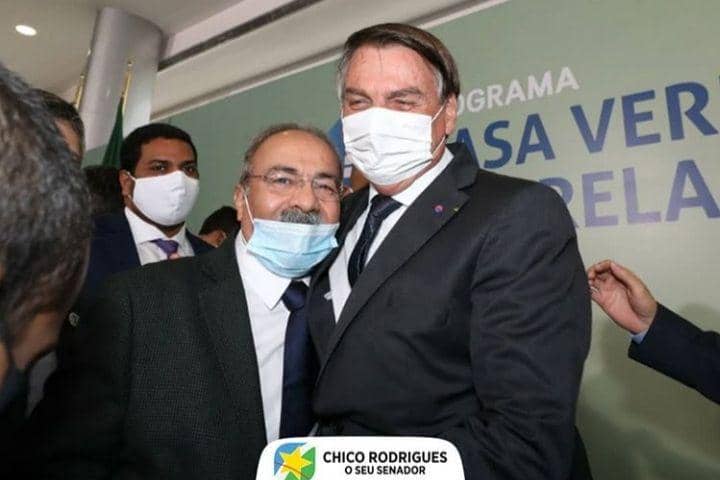 Chico Rodrigues bersama Jair Bolsonaro (instagram.com/chicorodriguesrr)