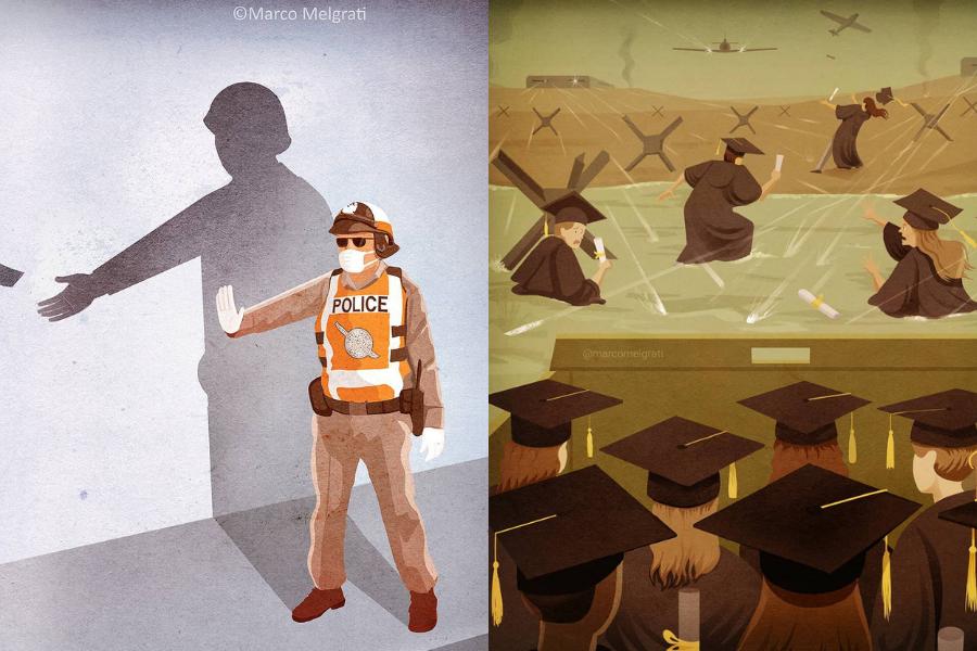 10 Ilustrasi Menohok Gambarkan Dunia yang Semakin Berbahaya, Miris!