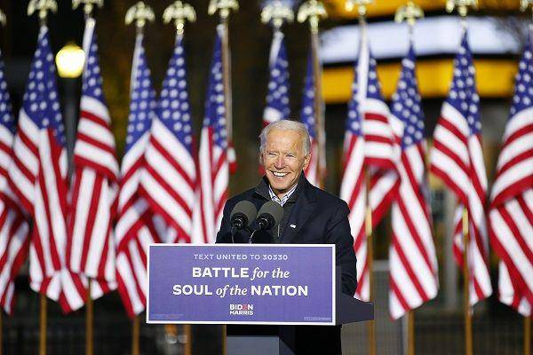 Joe Biden saat berpidato menjelang Pemilihan Umum Presiden Amerika Serikat 2020. (Twitter.com/JoeBiden)