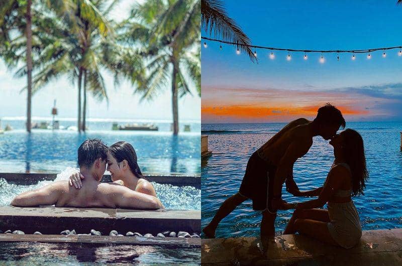 10 Potret Mesra Artis di Kolam Renang Bareng Pasangan, Adem!