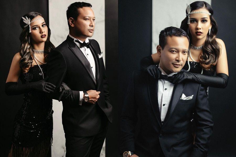 Inspirasi Prewedding Bergaya Gatsby ala Banyu Biru & Anastasia Adamova