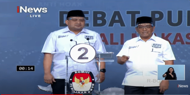 Tangkapan gambar video debat Pilkada Makassar. Dok. IDN Times/iNews