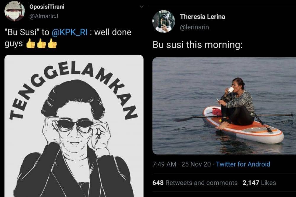 15 Meme Kocak Bu Susi, Respons Netizen soal Penangkapan Menteri KKP