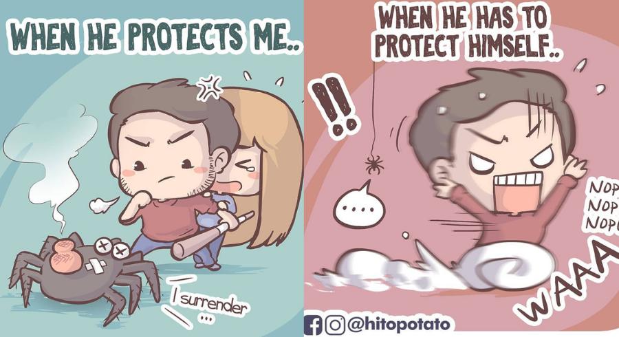 Kocak Abis, 10 Ilustrasi Pasangan Ini Pasti Bikin Sirik Kaum Jomblo