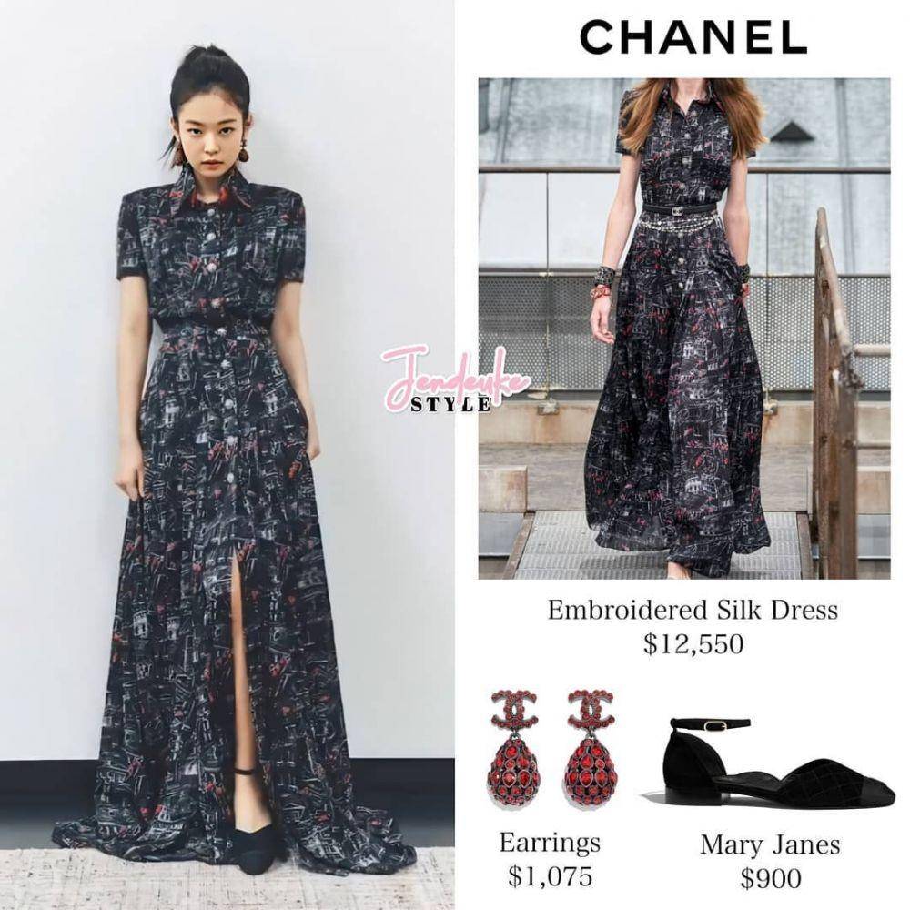 Harga outfit Chanel Jennie BLACKPINK (instagram.com/jendeukestyle)