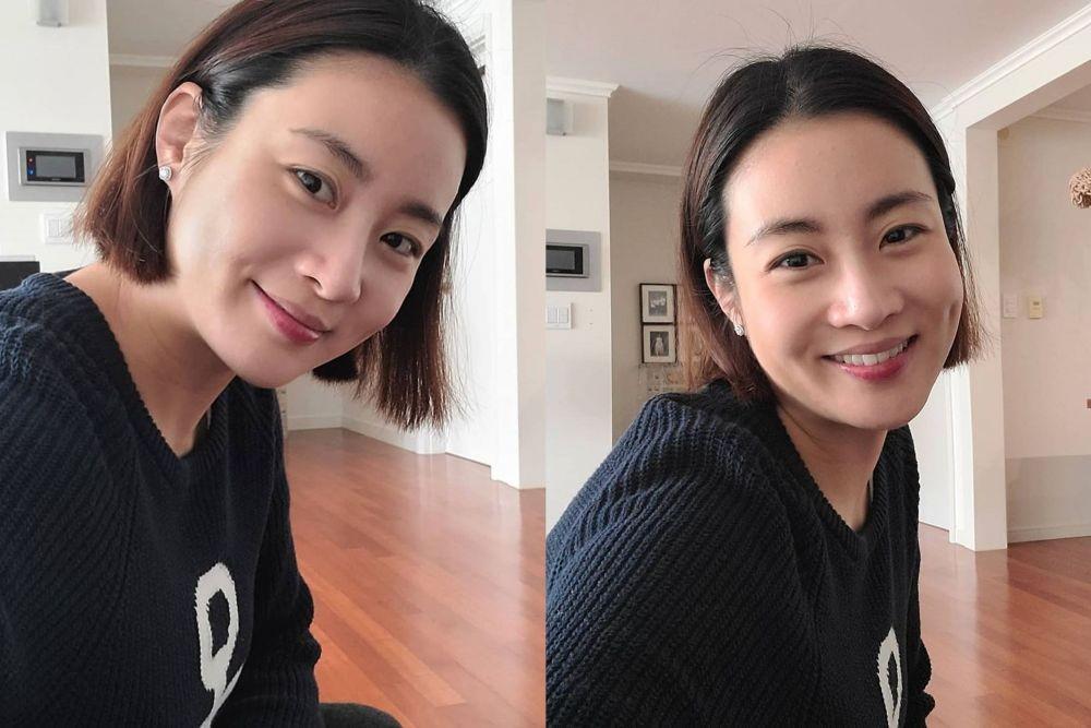 Sapa Penggemar saat Hamil, 10 Potret Kang Sora dengan Rambut Pendek