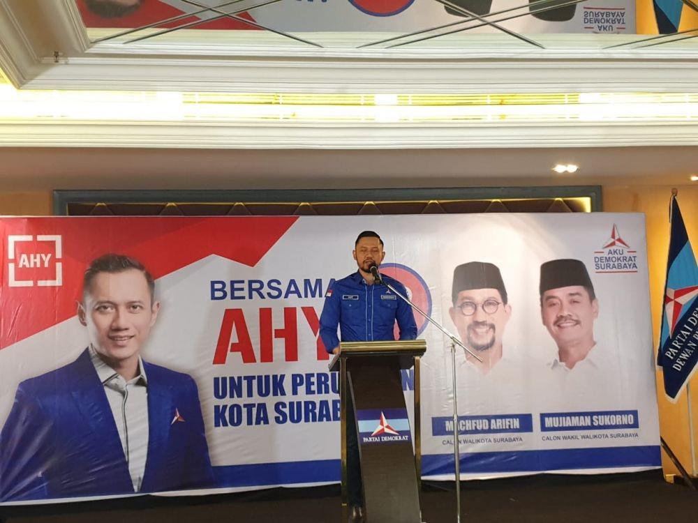 AHY Berharap Khofifah-Emil Ikut Menangkan MAJU