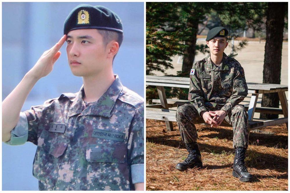 Akan Selesai Wamil, 10 Potret D.O EXO dengan Balutan Seragam Militer
